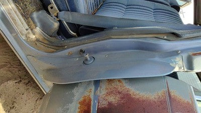 1984 Deville Sedan Lh Driver Left Door Hinge Cover Plastic Trim Blue