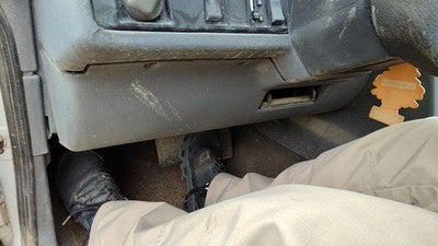 1991-1992 Volvo 740 Lower Dash Under Column Knee Bolster Trim Panel Oem Gray