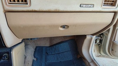 1984 Ford Tempo Glove Box Assembly Complete Door With Latch Oem Tan