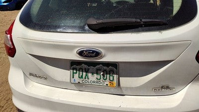 14 Focus Ford Focus License Plate Trim Surround Panel Tail Trunk Finish White Yz