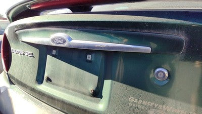 00 Taurus License Plate Trim Surround Panel Tail Trunk Finish Su Tropic Green