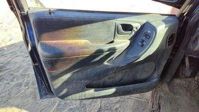 2001 Dodge Caravan Driver Left Front Door Trim Panel With Master Switch Blue