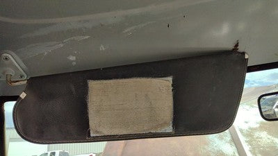 1986 Dodge Ram W250 Driver Left Sun Visor Oem Gray