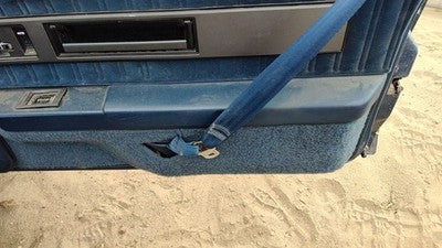 1989 Cutlass Calais Passenger Right Front Door Trim Panel W Switches Blue 2 Door