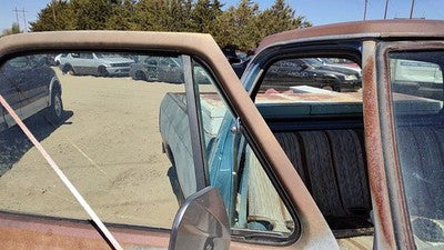 78-86 Ram W150 Passenger Right Front Vent Window Small Door Glass With Frame