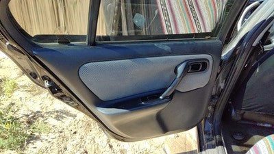 2002 Infiniti G20 Driver Left Rear Door Trim Panel With Switches Back Black