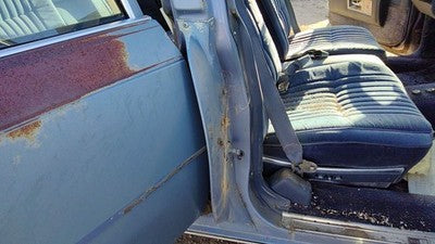 1984 Deville Sedan Rh Passenger Right Door Hinge Cover Plastic Trim Blue