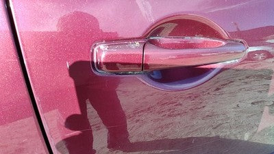 04-12 Mitsubishi Galant Passenger Right Rear Outside Door Handle P06 Ultra Red