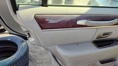 2003 Lincoln Town Car Driver Left Rear Door Trim Panel With Switches Back Gray