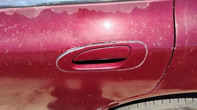 1995 Honda Accord Driver Left Front Outside Door Handle Oem Red