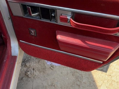 1986 Olds 88 Passenger Right Rear Door Trim Panel With Switches Back Red