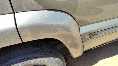 02-04 Liberty Passenger Right Rear Wheel Flare Moulding From Door Back Khaki Pjc