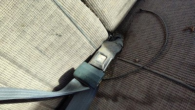 1989 F250 Pickup Passenger Right Front Seat Belt Buckle Receiver Oem Gray