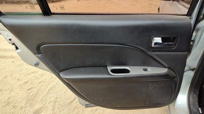 10-12 Fusion Driver Left Rear Door Trim Panel With Switches Back Charcoal Fw