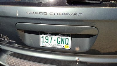 07 Caravan License Plate Trim Surround Panel Oem Tail Trunk Finish Magnesium Ppk