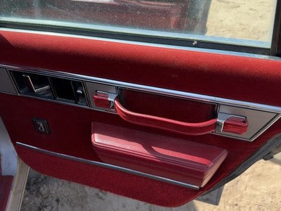 1986 Olds 88 Passenger Right Rear Door Trim Panel With Switches Back Red