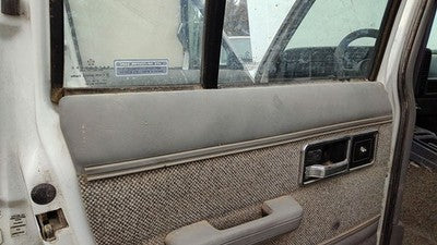 1992 Jeep Cherokee Driver Left Rear Door Trim Panel With Switches Back Gray