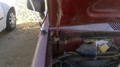 1981-1987 Isuzu Pup Pickup Passenger Right Hood Hinge Assembly Oem Red 94217433