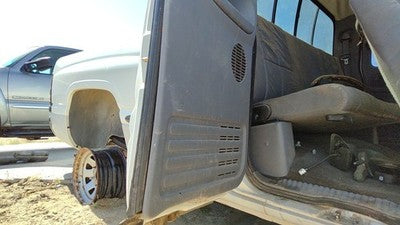 1998-2001 Ram 1500 Passenger Right Rear Door Trim Panel With Switches Back Gray
