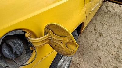 2000-2005 Dodge Neon Fuel Tank Door With Hinge Gas Lid Oem Filler Yellow