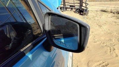 15-17 Nissan Versa Note Passenger Right Power Side Mirror Door Mounted Blue Rbe