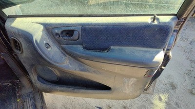 2001 Dodge Caravan Passenger Right Front Door Trim Panel With Switches Blue