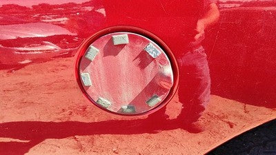 2002-2008 Dodge Ram 1500 Fuel Tank Door With Hinge Gas Lid Oem Red Pr4 6ft Bed
