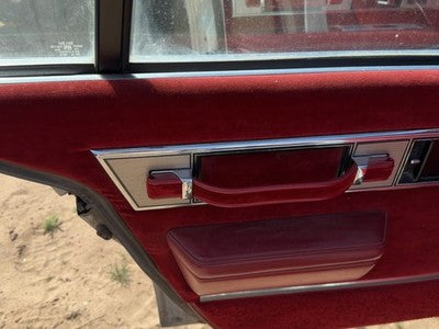 1986 Olds 88 Driver Left Rear Door Trim Panel With Switches Back Red