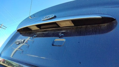 05 Kia Spectra License Plate Trim Surround Panel Tail Trunk Finish Black 4 Door