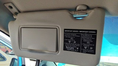 2014-2015 Nissan Versa Note Driver Left Sun Visor Oem Charcoal G 964013Wc1a