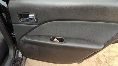 10-12 Fusion Passenger Right Rear Door Trim Panel With Switches Back Charcoal Dw