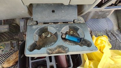 99 Chevy Silverado 1500 Slide Out Dash Mounted Cup Holder Assembly Oem Gray 92D