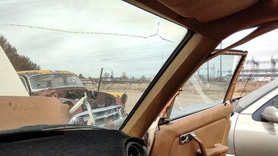 1980 Mercedes 300Td Passenger Right A Pillar Trim Windshield Post Panel Brown