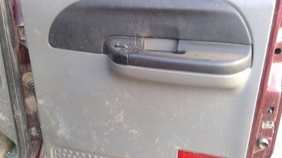 05-07 F350 Super Duty Passenger Right Rear Inside Door Trim Panel Only Back Gray