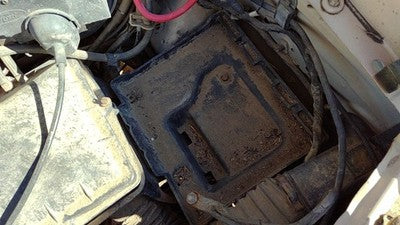 1984 Ford Tempo Complete Battery Box Mount Tray With Hold Down Oem 2.3L