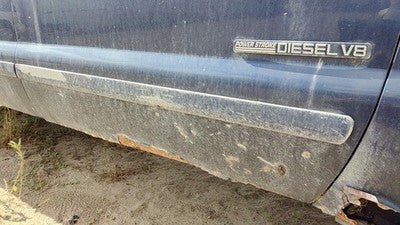 03-07 F350 Powerstroke Passenger Right Front Moulding From Door Trim Strip Blue