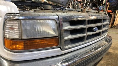 1992-1996 Ford F150 Complete Header Panel Grille Headlights Turn Signal Assembly