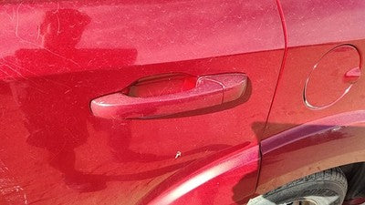 09-10 Dodge Journey Driver Left Rear Outside Door Handle Back Inferno Red Prh