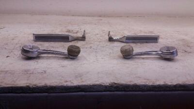 Door Handle Chrome Interior with Window Cranks LH RH Set for 80-86 Bronco F100 F