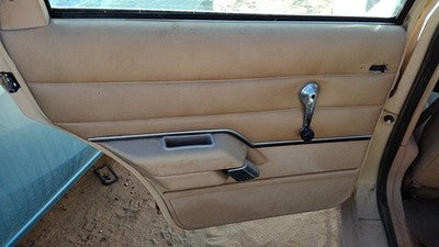 1984 Ford Tempo Driver Left Rear Door Trim Panel Manual Windows Back Tan