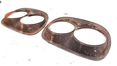 1958 Gmc Chevy 300 Full Size Right Left Headlight Bezel Pair Oem Trim Door Set