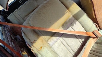 84 Jeep Grand Wagoneer Passenger Right Front Seat Belt Retractor Shoulder Brown
