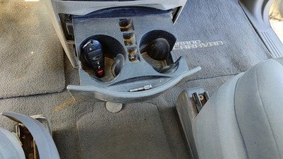 2008-2010 Dodge Grand Caravan Slide Out Dash Mounted Cup Holder Assembly Gray Ds