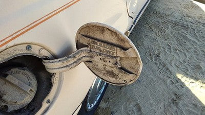 1984 Ford Tempo Fuel Tank Door With Hinge Gas Lid Oem Filler Tan