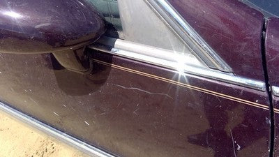 93 Cadillac Fleetwood Passenger Right Front Moulding From Door Trim Upper Chrome