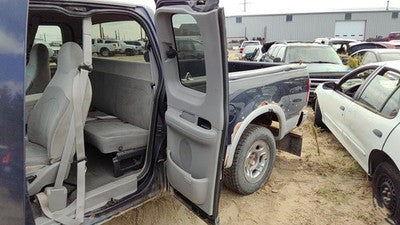 1999-2003 Ford F150 Driver Left Rear Door Trim Panel With Switches Back Gray