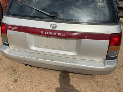 90-91 Legacy License Plate Trim Surround Panel Oem Tail Trunk Finish Silver