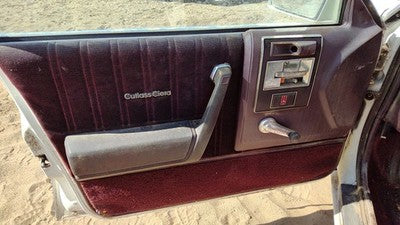 1987 Olds Ciera Driver Left Front Door Trim Panel With Master Switch Red