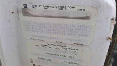 1986 Chevy Caprice Complete Wiring Harness Behind Dash Oem 4.3L