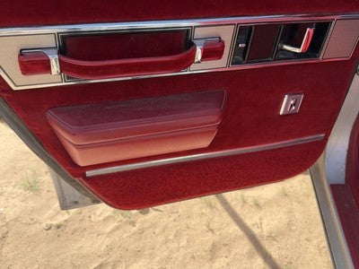 1986 Olds 88 Driver Left Rear Door Trim Panel With Switches Back Red